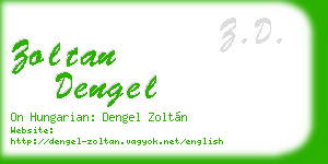 zoltan dengel business card